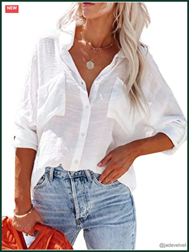Long Sleeve Button Down Shirt Beach Cover Up Blouse Sheer